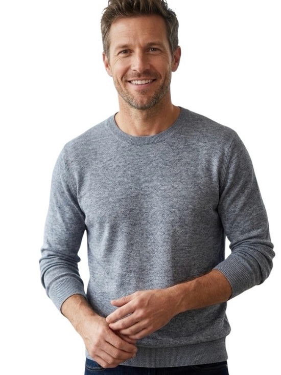 Banana Republic Other - BANANA REPUBLIC Silk Linen Blue Crew Neck Sweater Pullover Mens Size XL